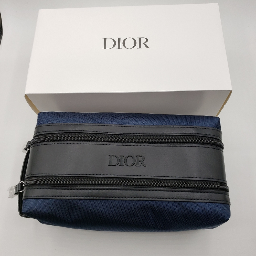 DIOR Cosmetics Bag Blue Black - Picture 2 of 13